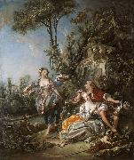Francois Boucher Lovers in a Park painting